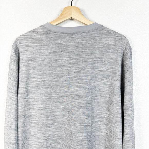 Terramar Mens Merino 2 Layer Long Sleeve Crewneck Base Layer Top Grey XL Tall - Picture 6 of 10